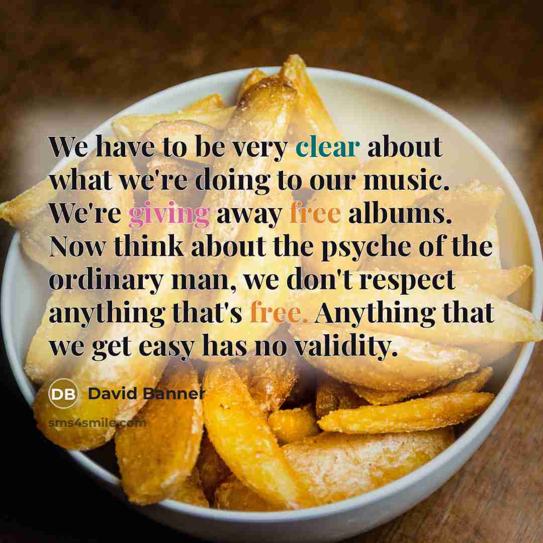 “We have to be very clear about what we're doing…” quote by David Banner
