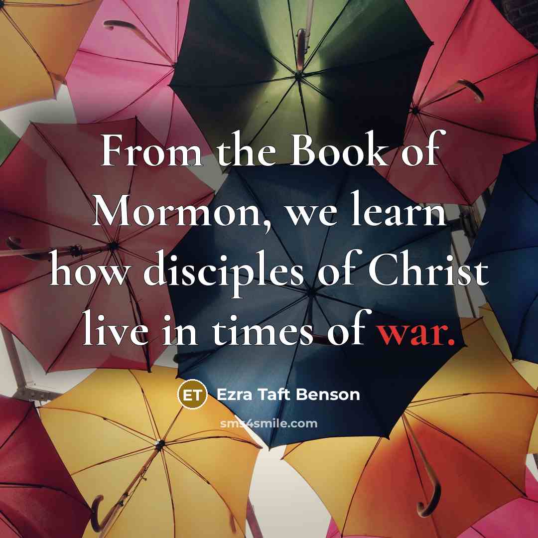 “From the Book of Mormon, we learn how disciples of…” quote by Ezra Taft Benson