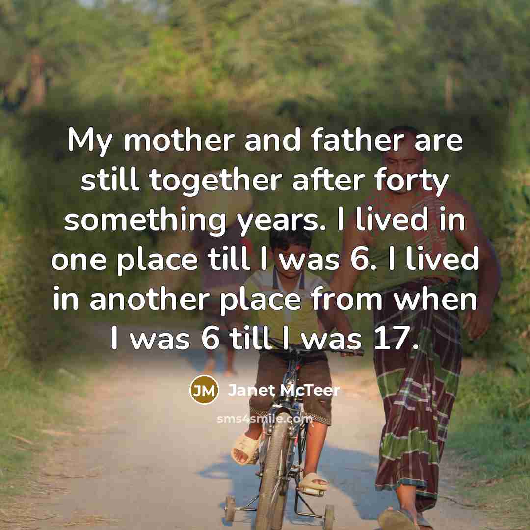 “My mother and father are still together after forty something…” quote by Janet McTeer