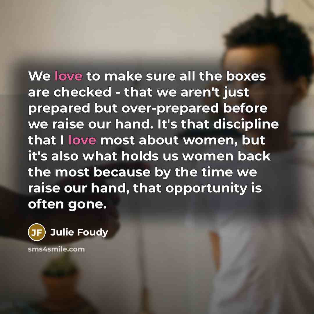 “We love to make sure all the boxes are checked…” quote by Julie Foudy