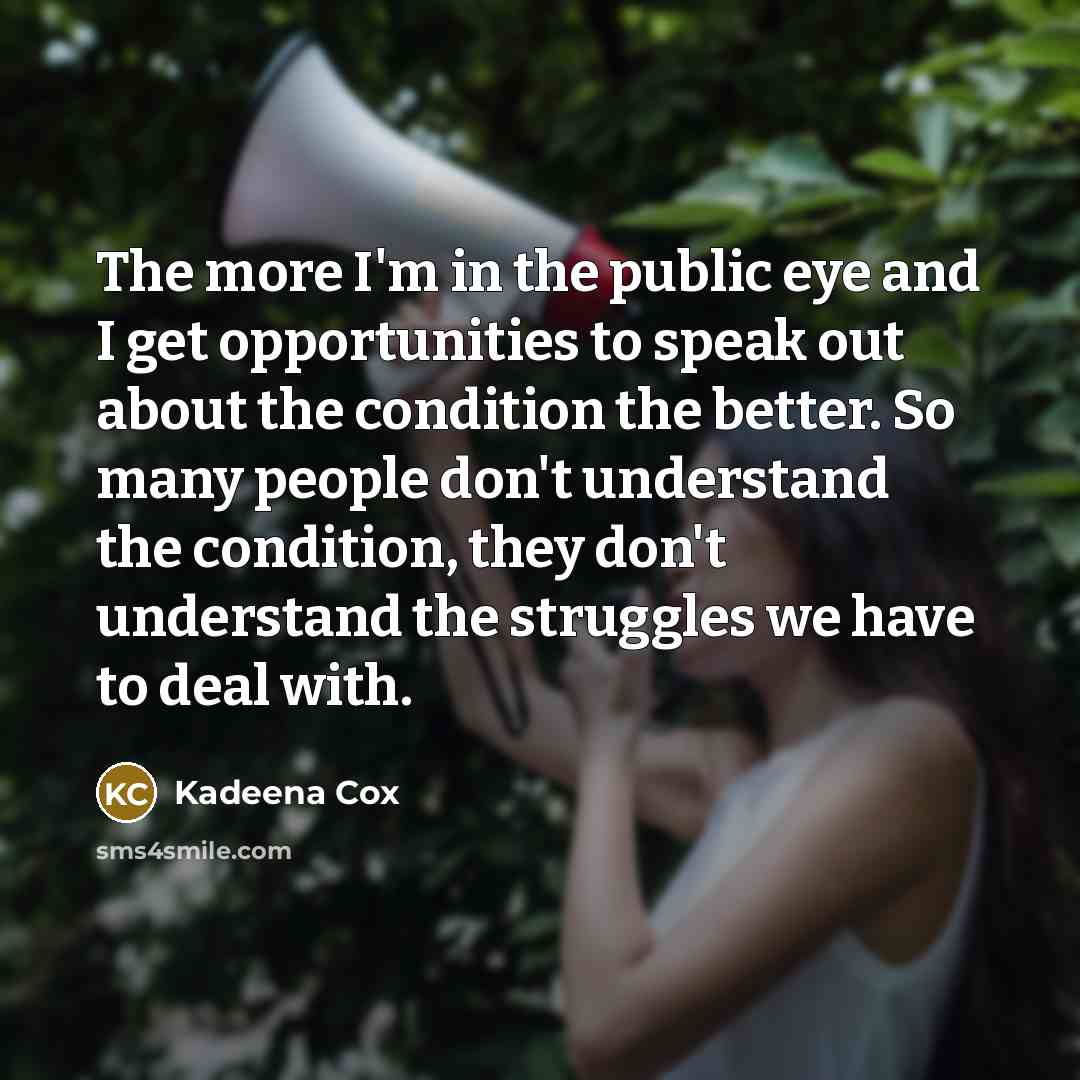 “The more I'm in the public eye and I get…” quote by Kadeena Cox