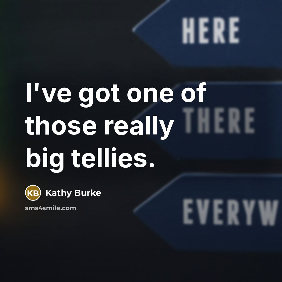 “I've got one of those really big tellies.…” quote by Kathy Burke