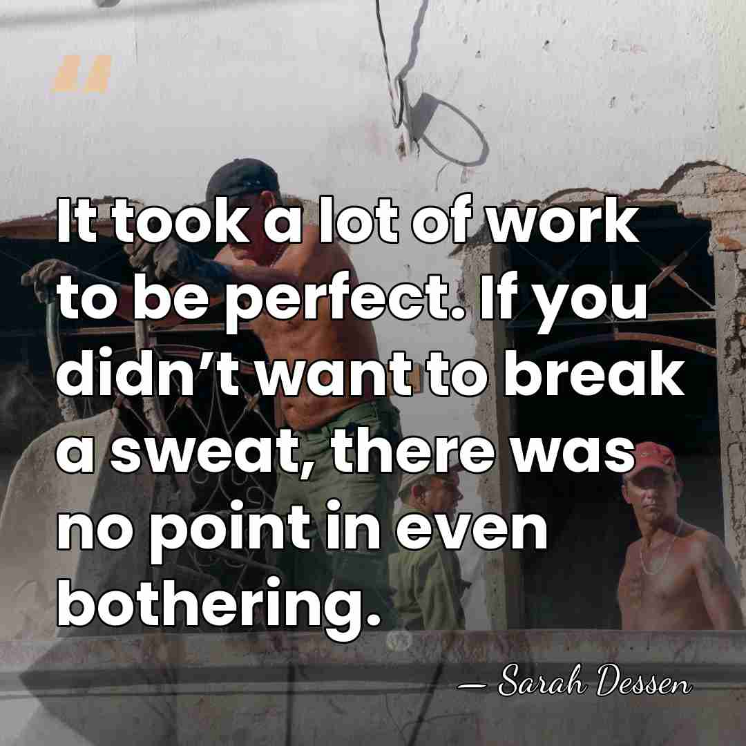 It took a lot of work to be perfect. If you didn’t&hellip; - Sarah Dessen