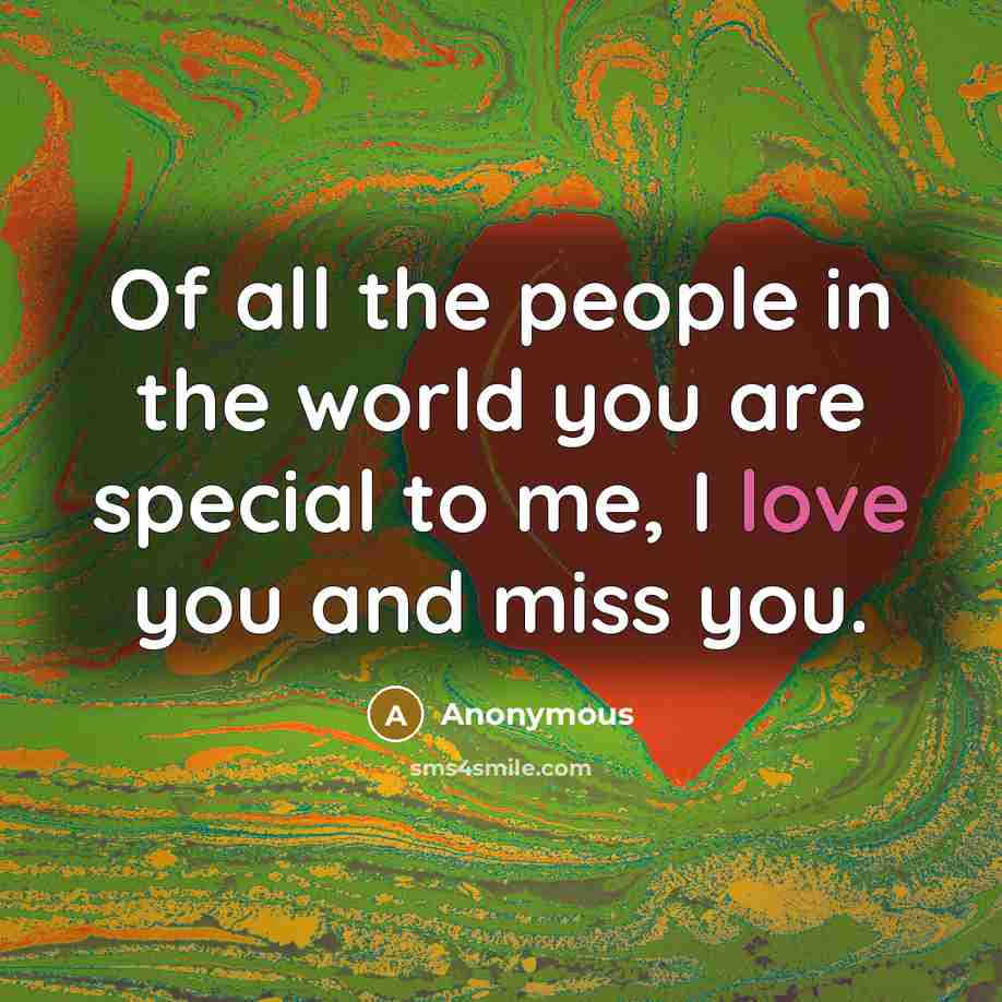 “Of all the people in the world you are special…” quote by Anonymous