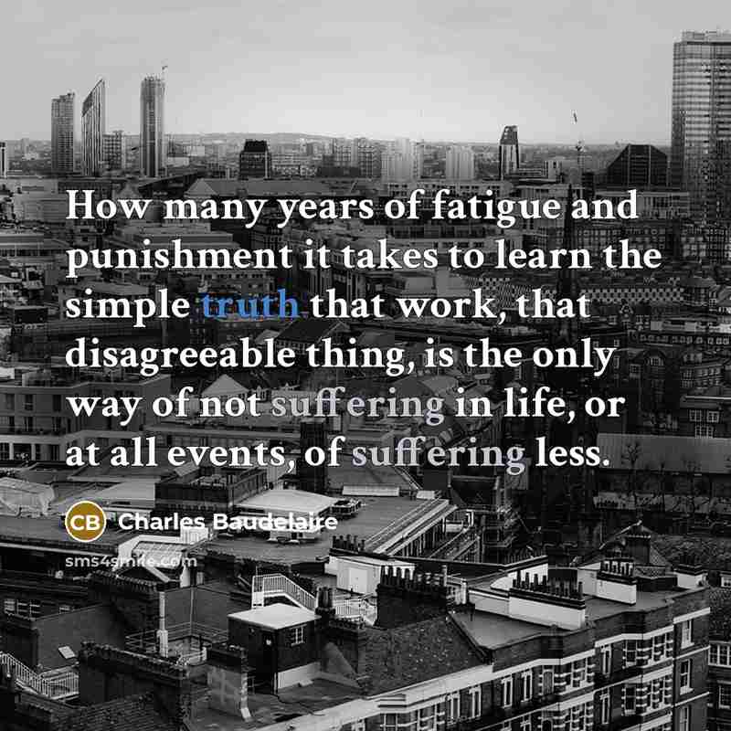 “How many years of fatigue and punishment it takes to…” quote by Charles Baudelaire