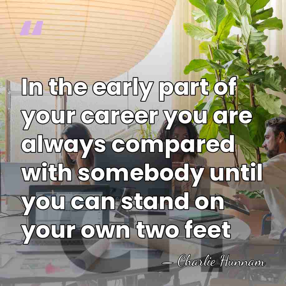 In the early part of your career you are always compared with&hellip; - Charlie Hunnam