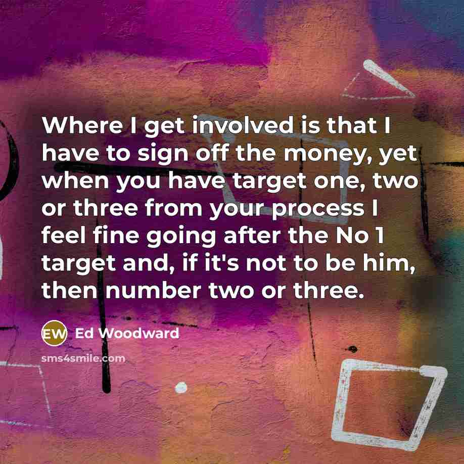 “Where I get involved is that I have to sign…” quote by Ed Woodward