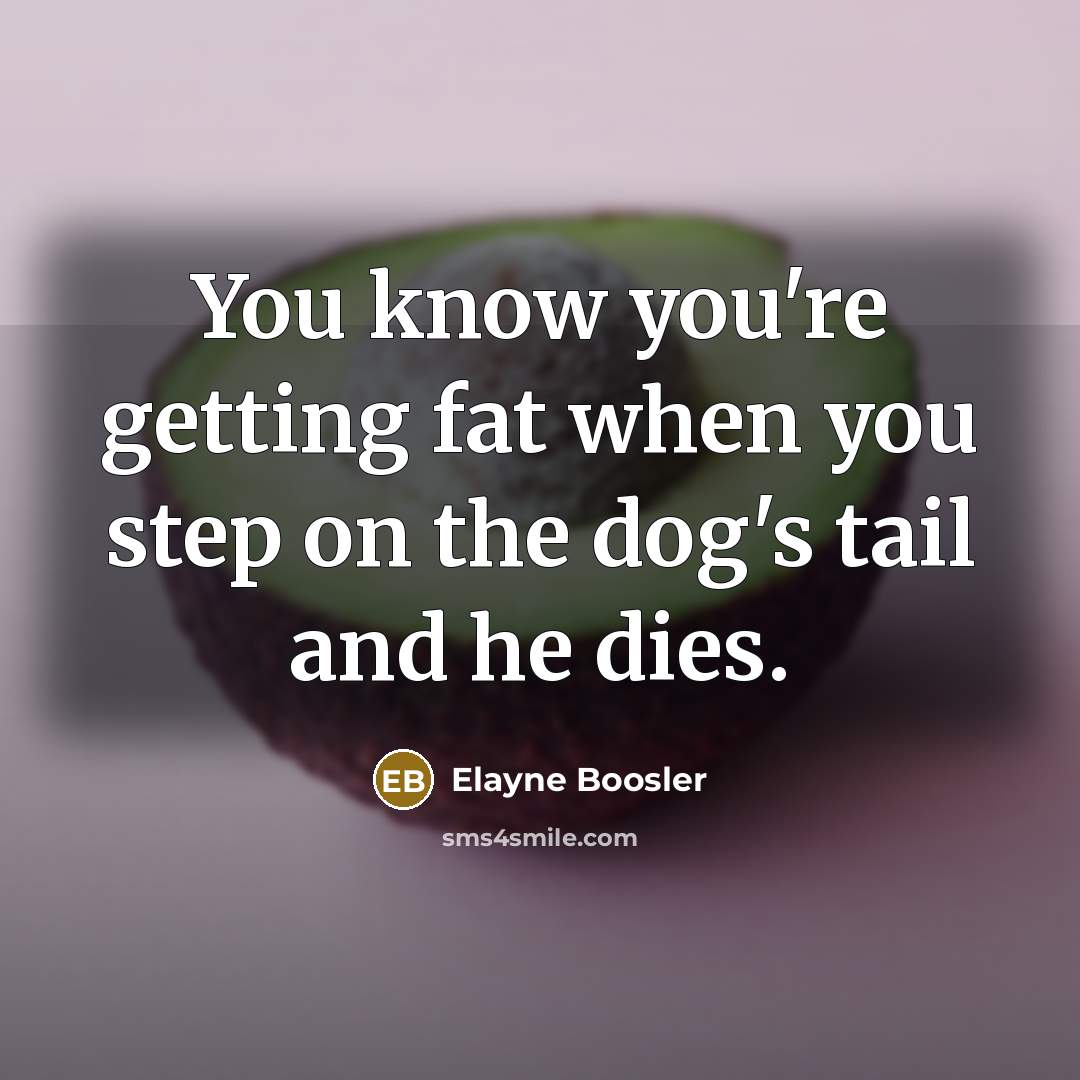 “You know you're getting fat when you step on the…” quote by Elayne Boosler