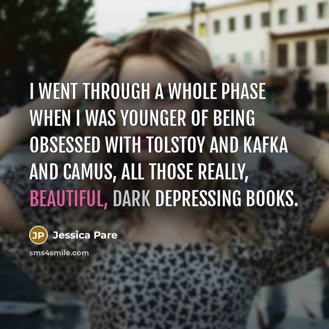 “I went through a whole phase when I was younger…” quote by Jessica Pare
