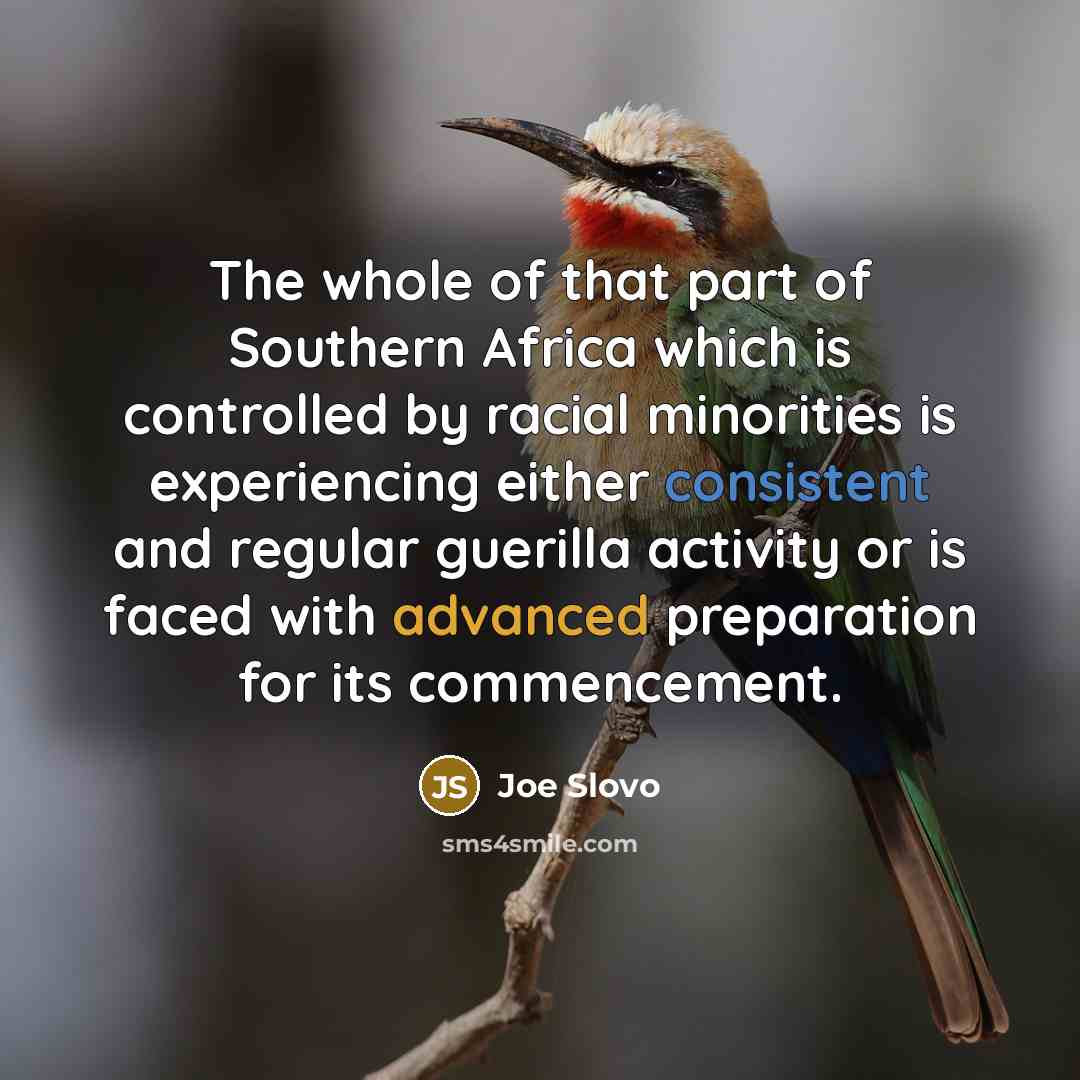 “The whole of that part of Southern Africa which is…” quote by Joe Slovo