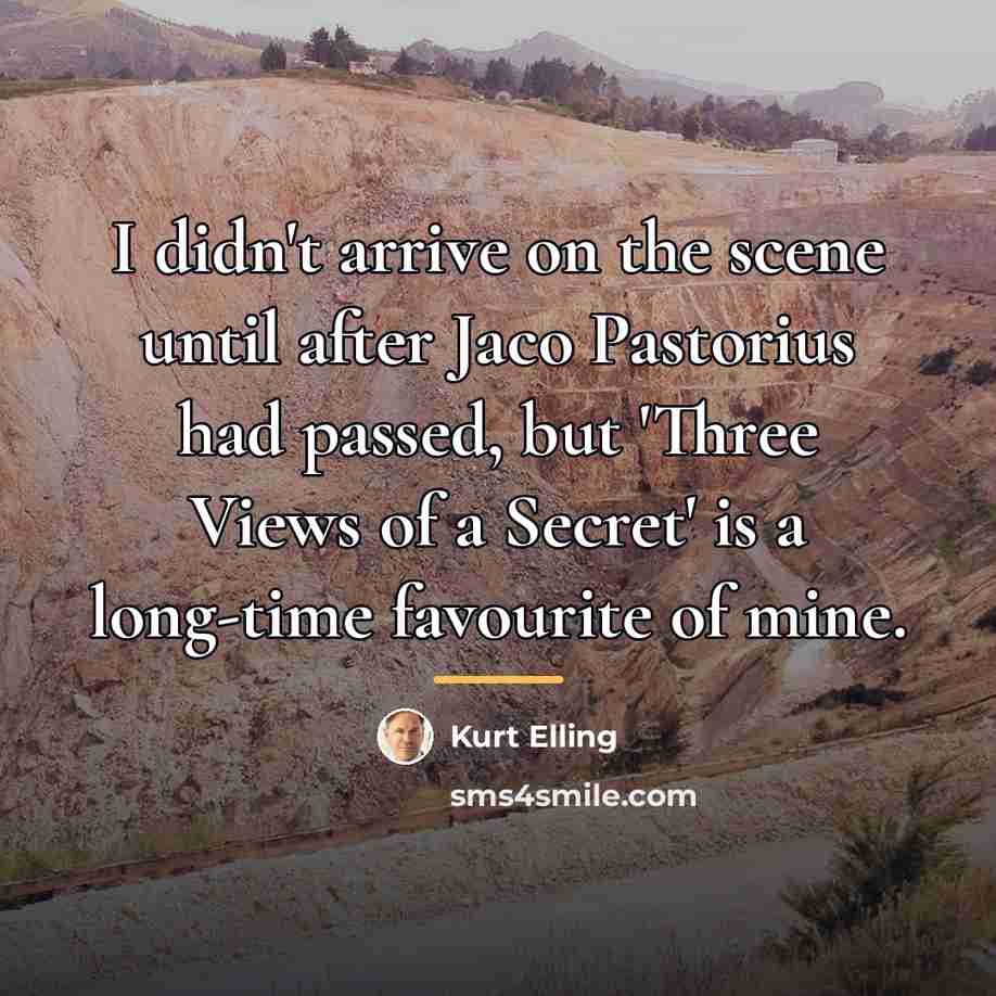 “I didn't arrive on the scene until after Jaco Pastorius…” quote by Kurt Elling