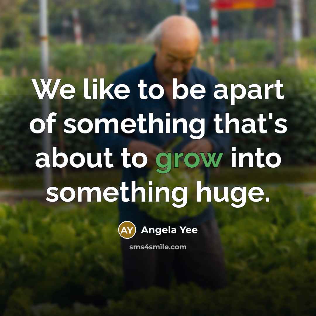 “We like to be apart of something that's about to…” quote by Angela Yee