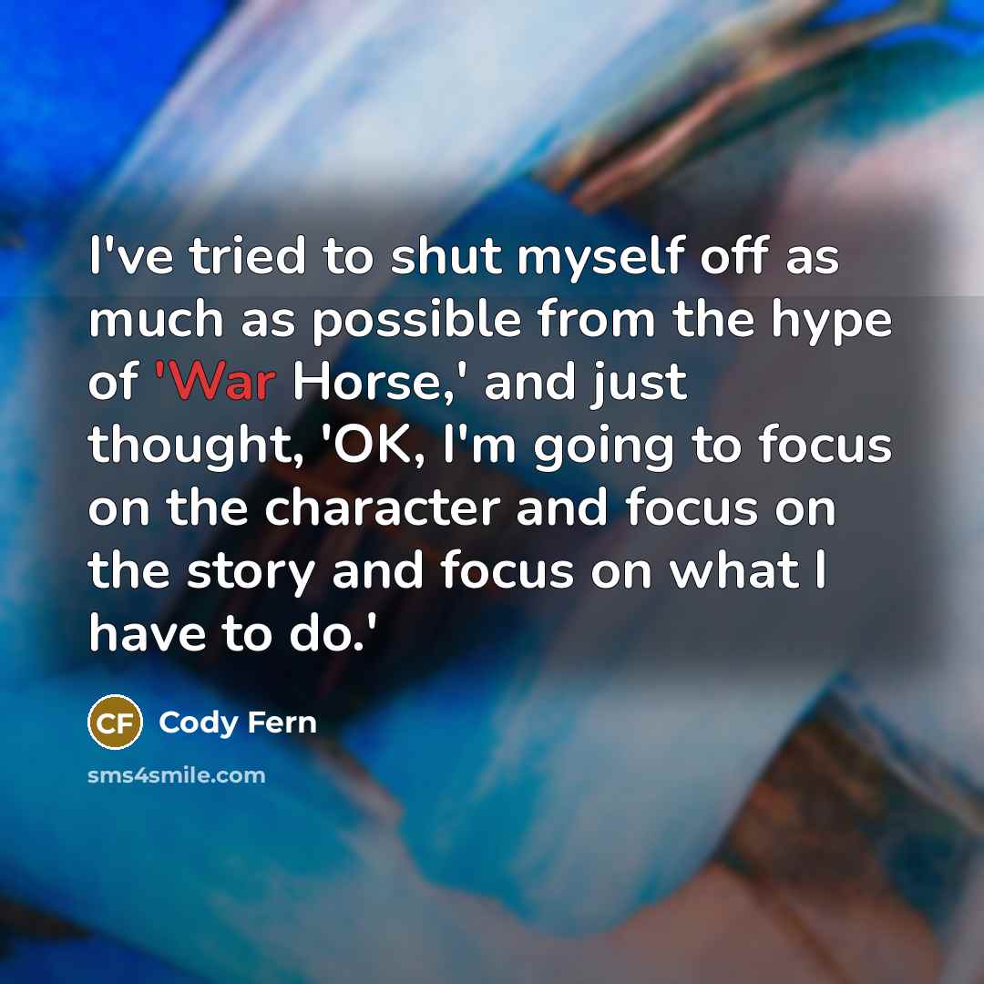 “I've tried to shut myself off as much as possible…” quote by Cody Fern