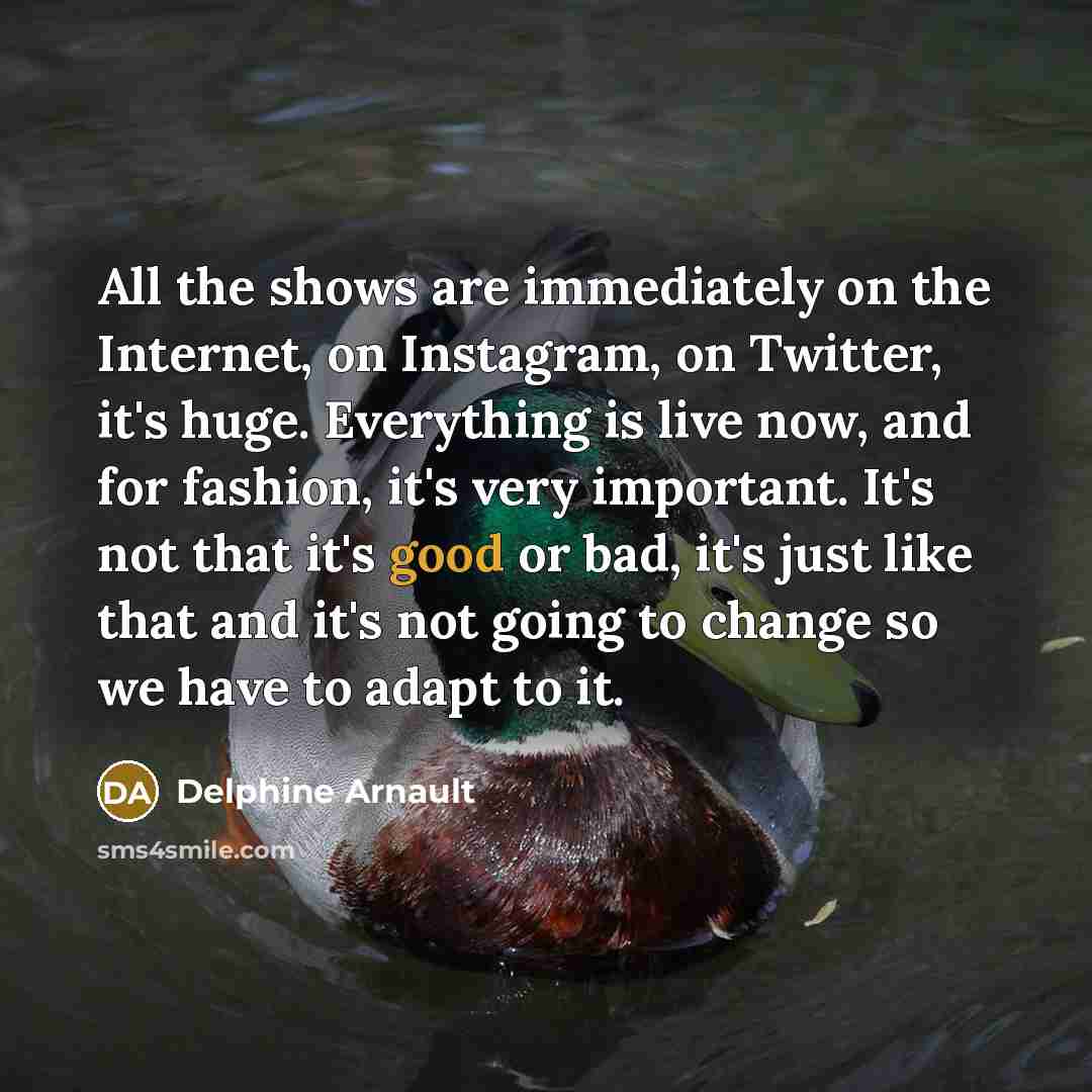 “All the shows are immediately on the Internet, on Instagram,…” quote by Delphine Arnault