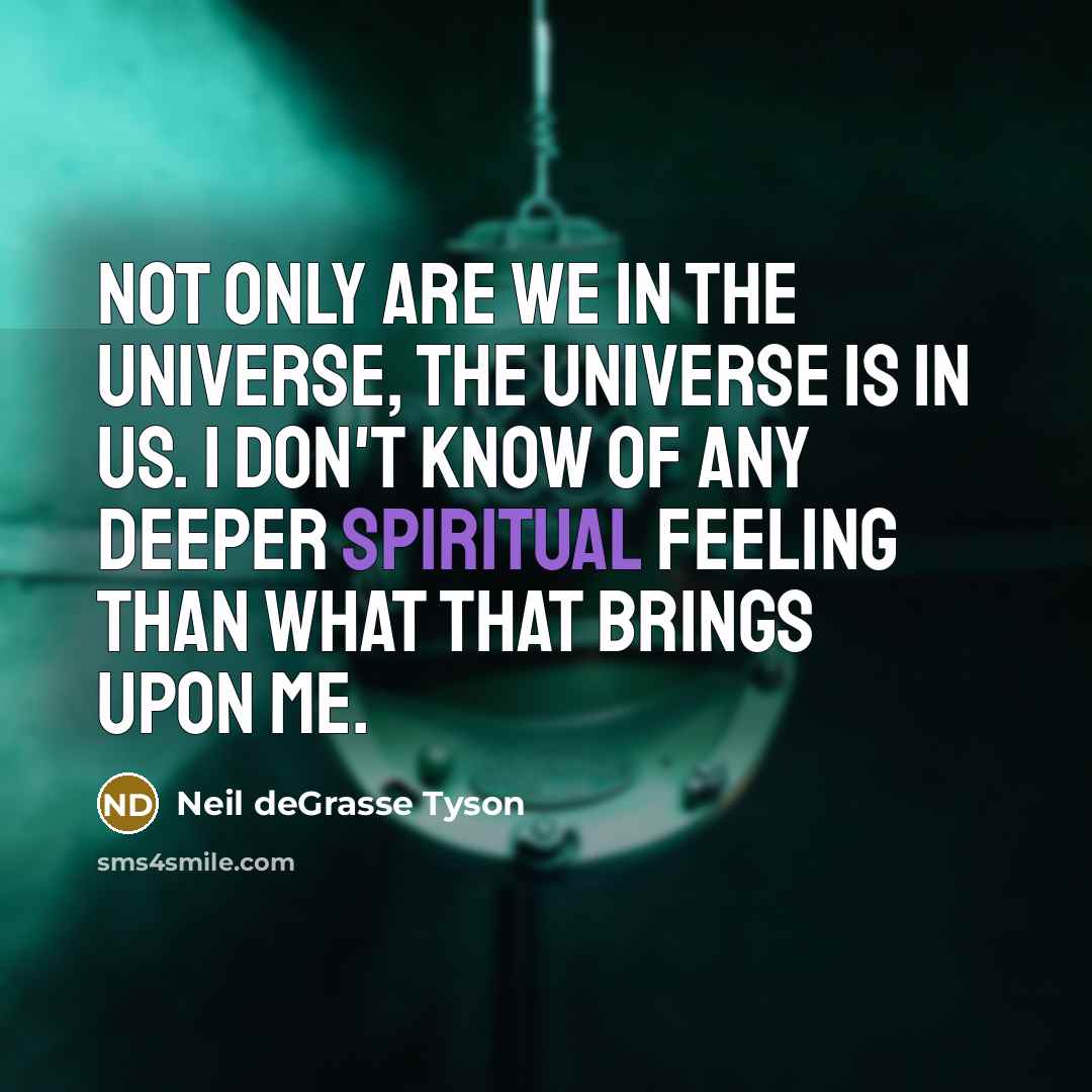 “Not only are we in the universe, the universe is…” quote by Neil deGrasse Tyson