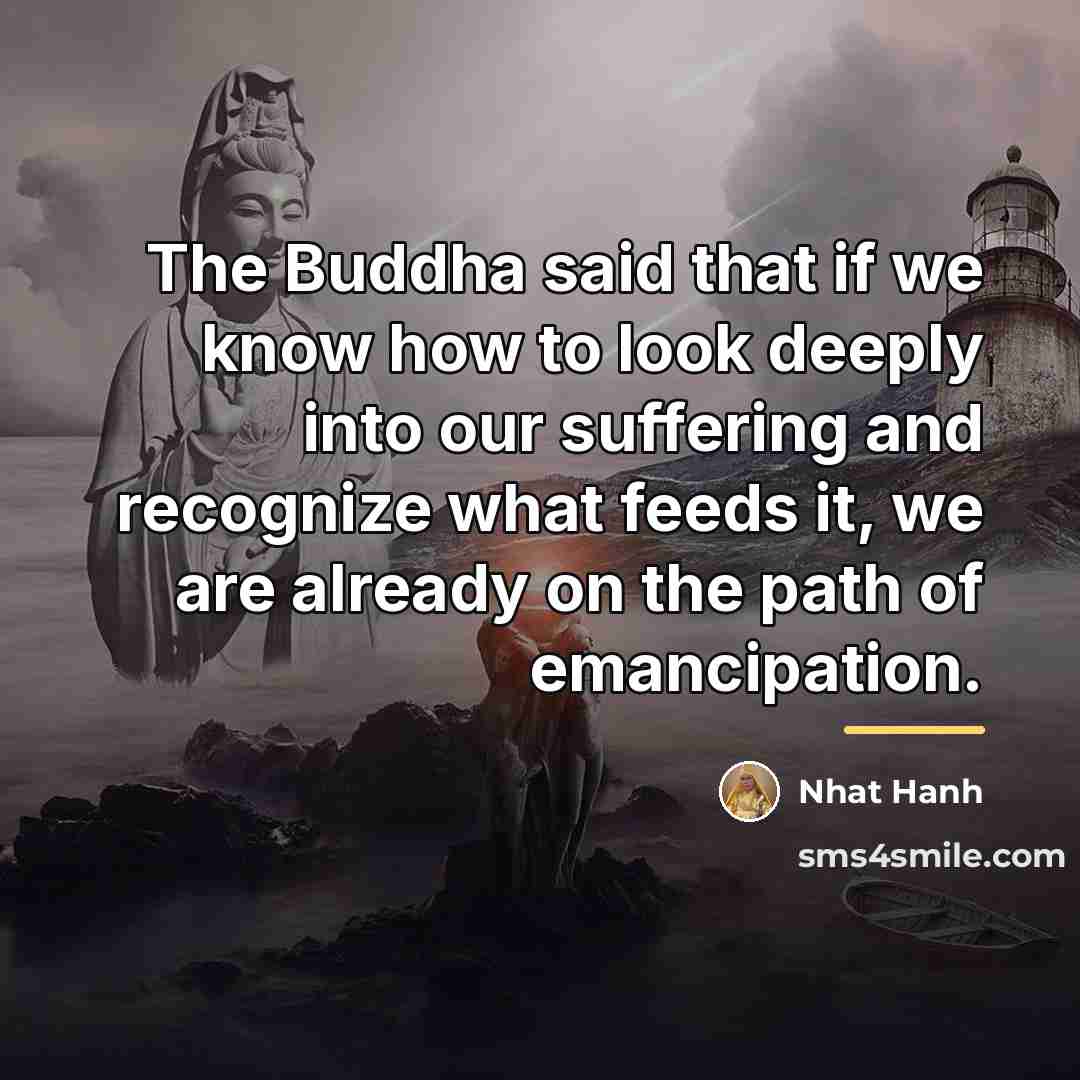 “The Buddha said that if we know how to look…” quote by Nhat Hanh