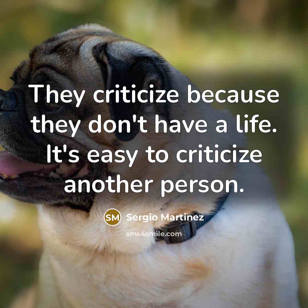 “They criticize because they don't have a life. It's easy…” quote by Sergio Martinez