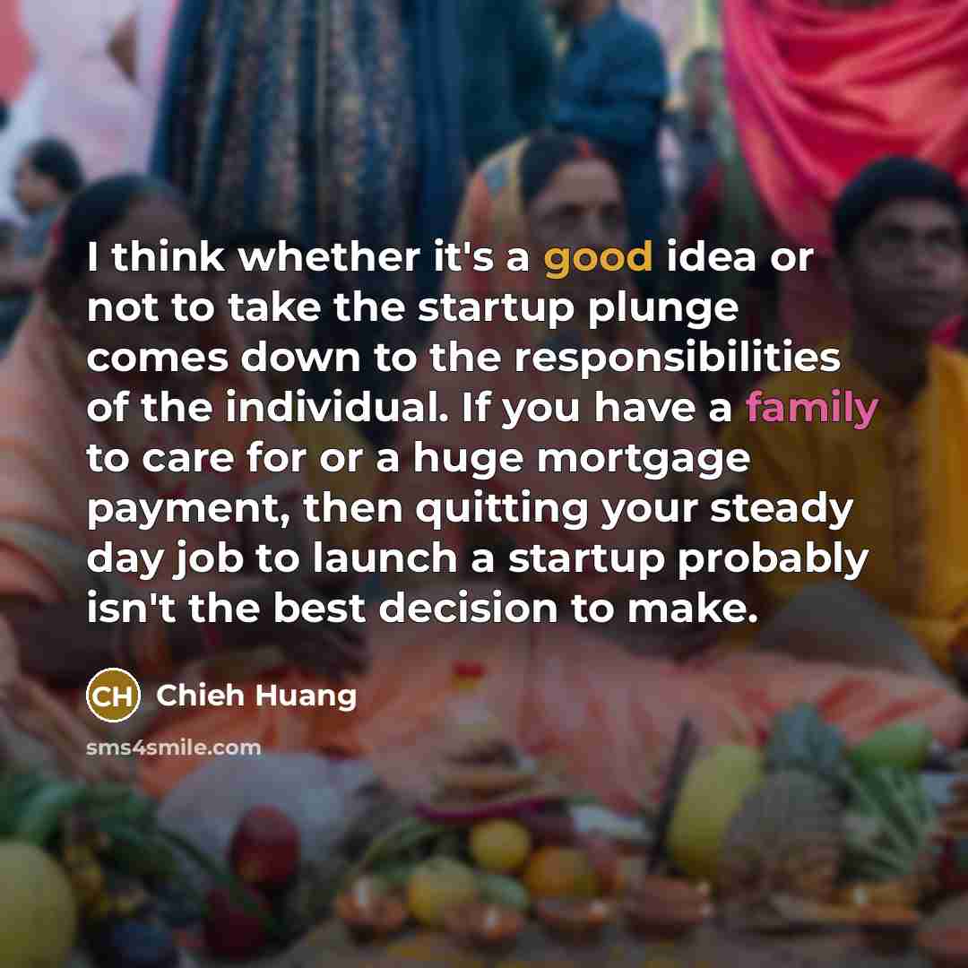 “I think whether it's a good idea or not to…” quote by Chieh Huang