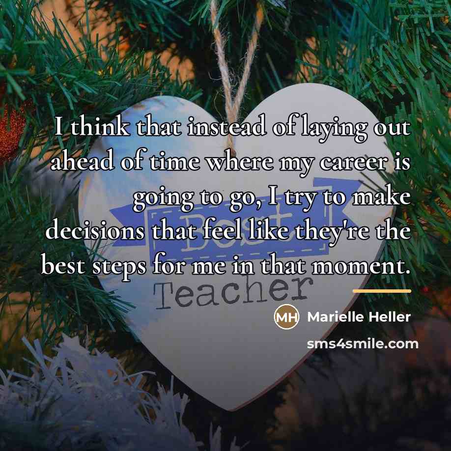 “I think that instead of laying out ahead of time…” quote by Marielle Heller