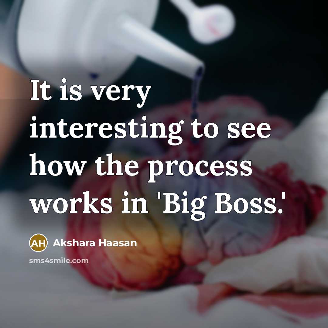 “It is very interesting to see how the process works…” quote by Akshara Haasan