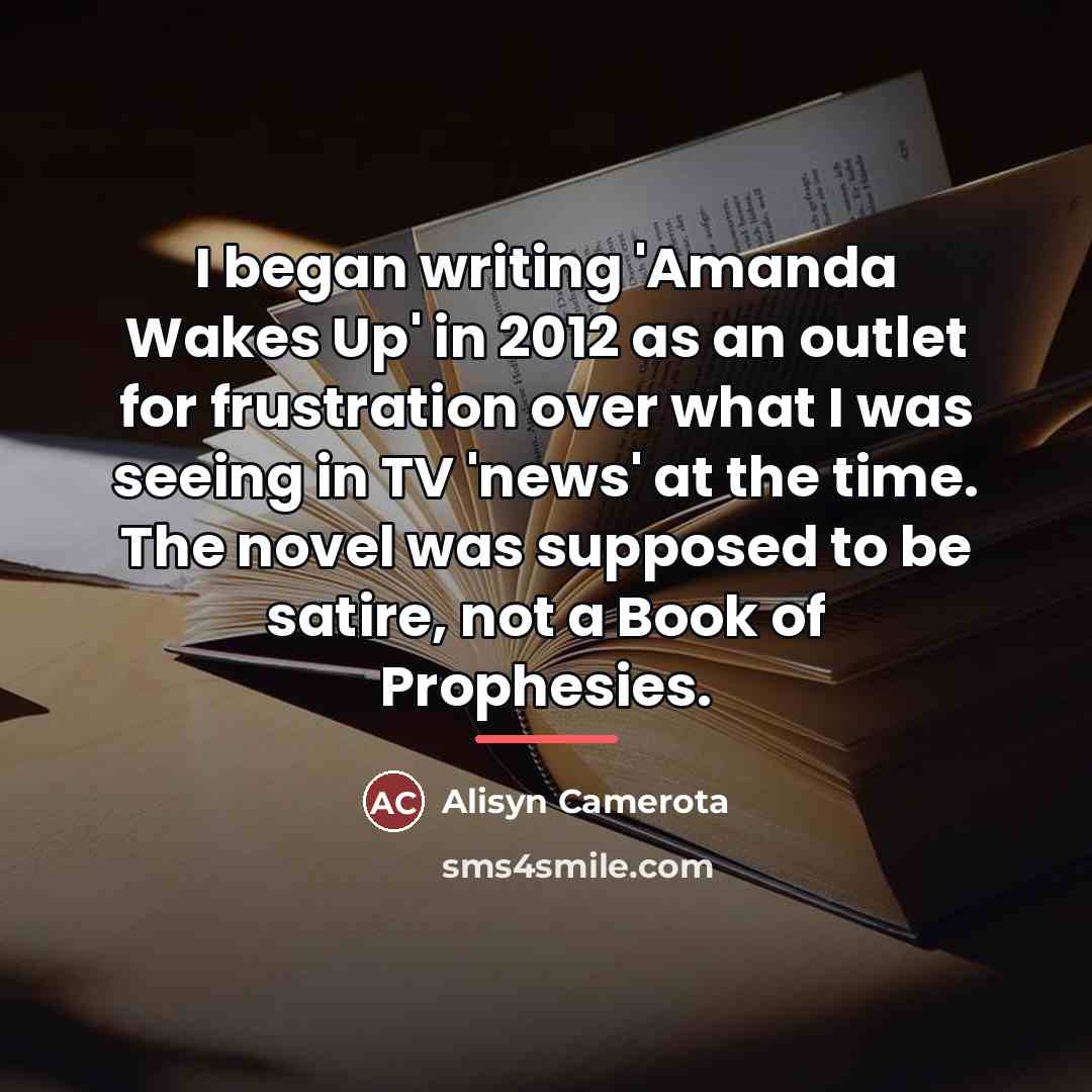 “I began writing 'Amanda Wakes Up' in 2012 as an…” quote by Alisyn Camerota