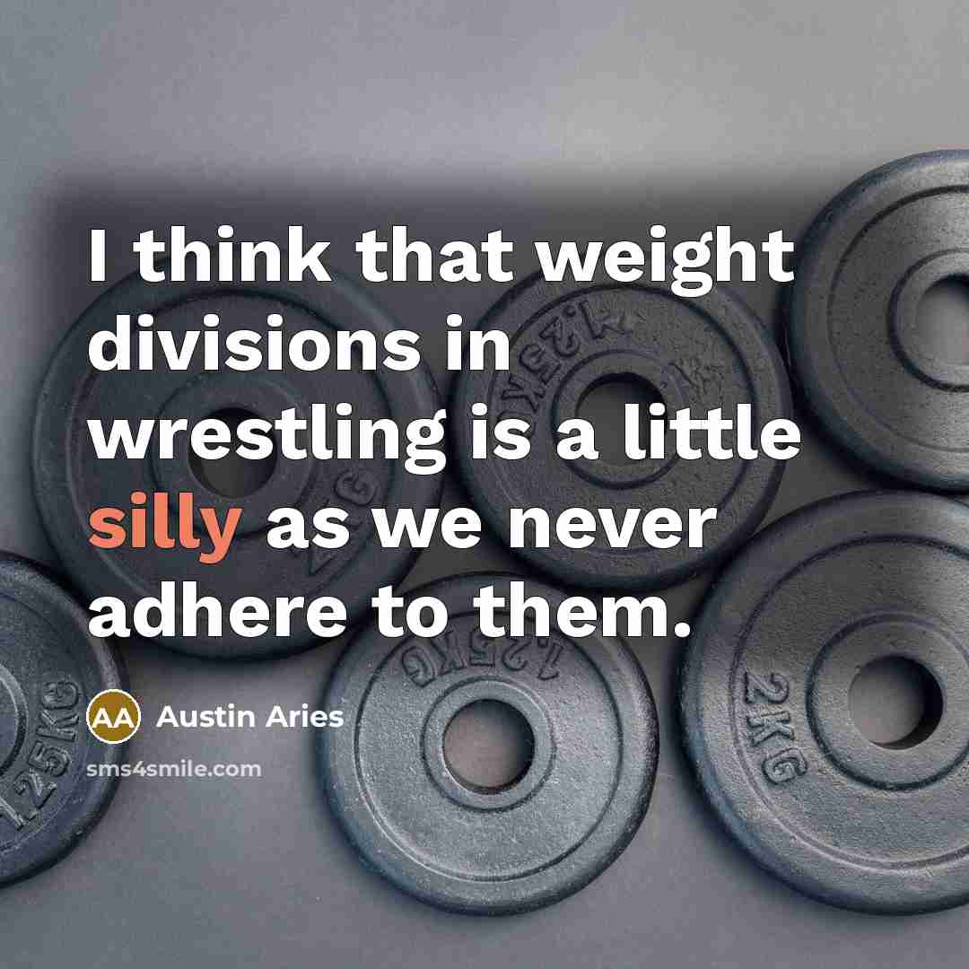 “I think that weight divisions in wrestling is a little…” quote by Austin Aries