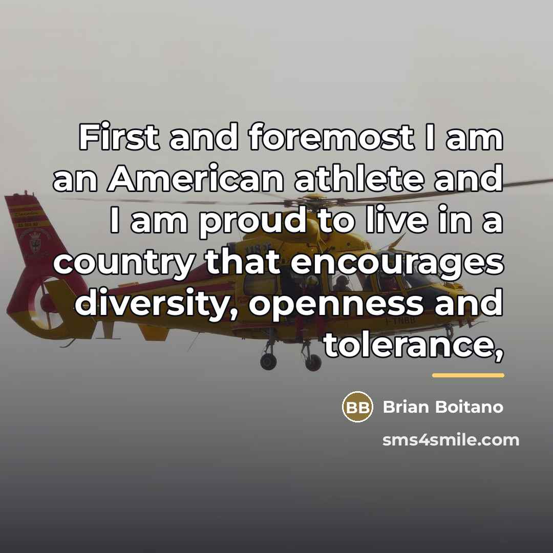 “First and foremost I am an American athlete and I…” quote by Brian Boitano