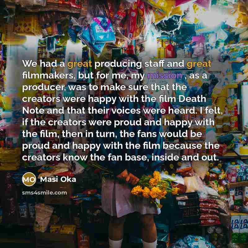 “We had a great producing staff and great filmmakers, but…” quote by Masi Oka