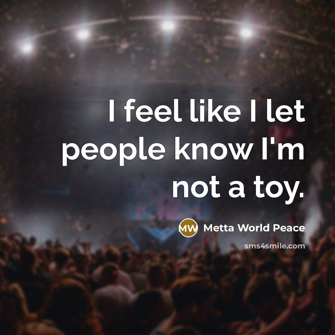 “I feel like I let people know I'm not a…” quote by Metta World Peace
