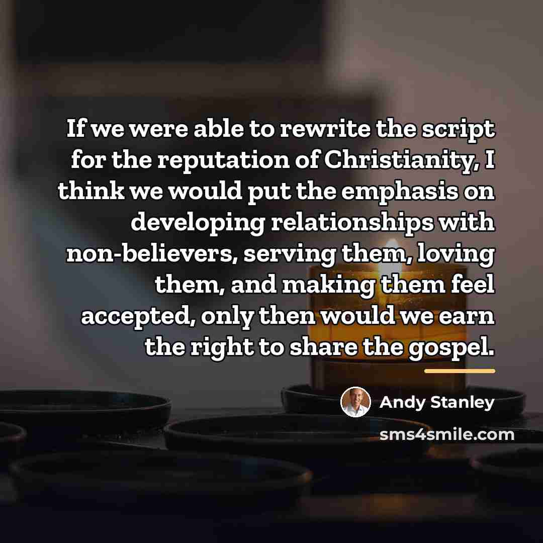 “If we were able to rewrite the script for the…” quote by Andy Stanley