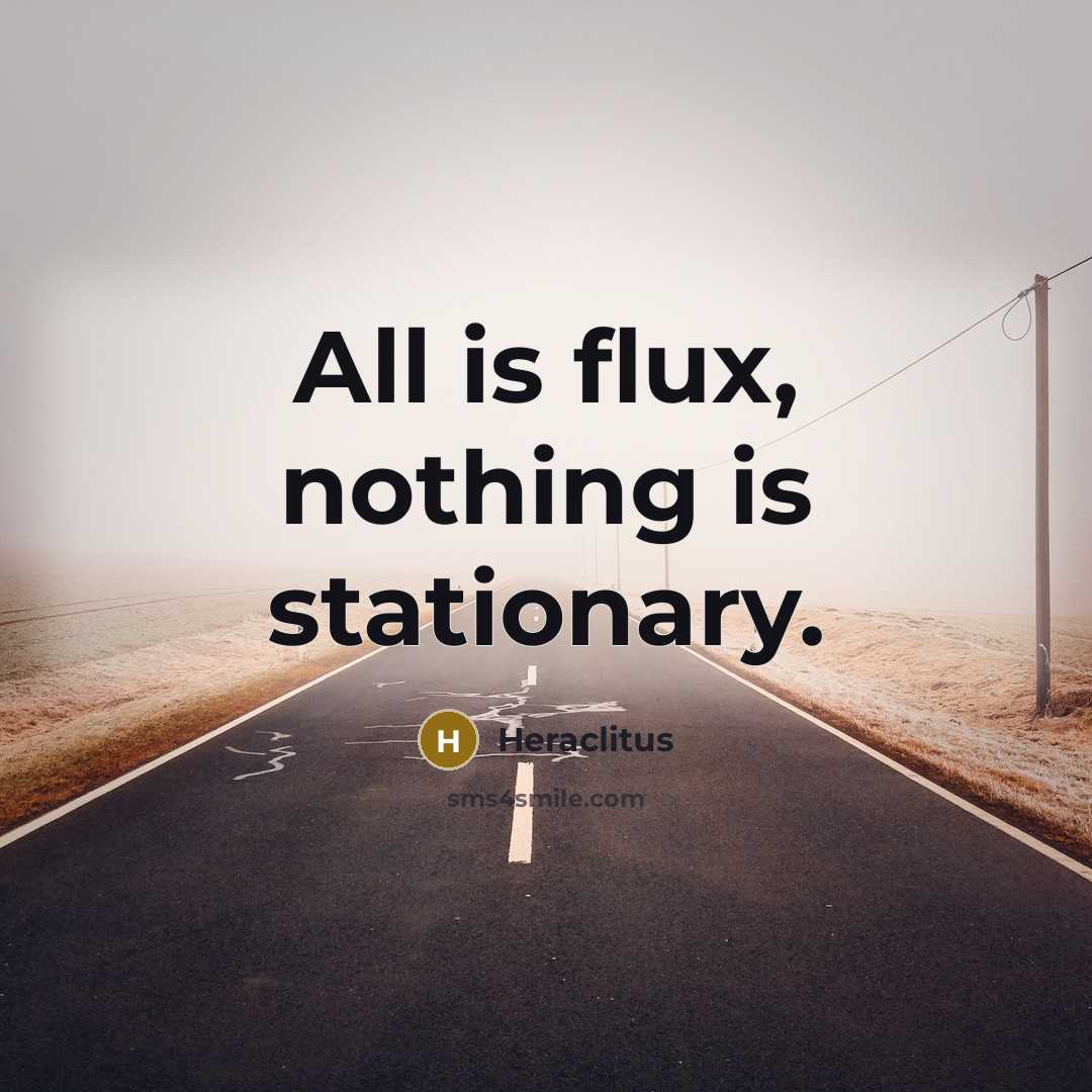 “All is flux, nothing is stationary.…” quote by Heraclitus