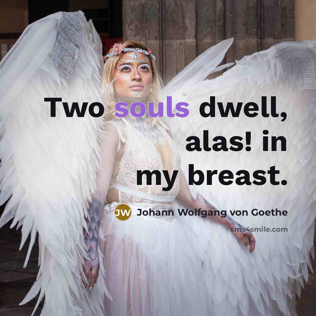 “Two souls dwell, alas! in my breast.…” quote by Johann Wolfgang von Goethe