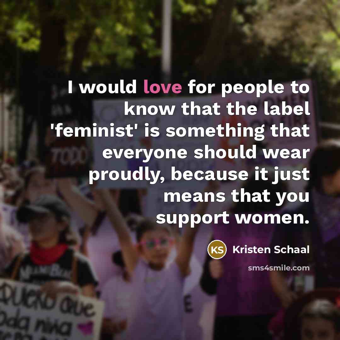 “I would love for people to know that the label…” quote by Kristen Schaal