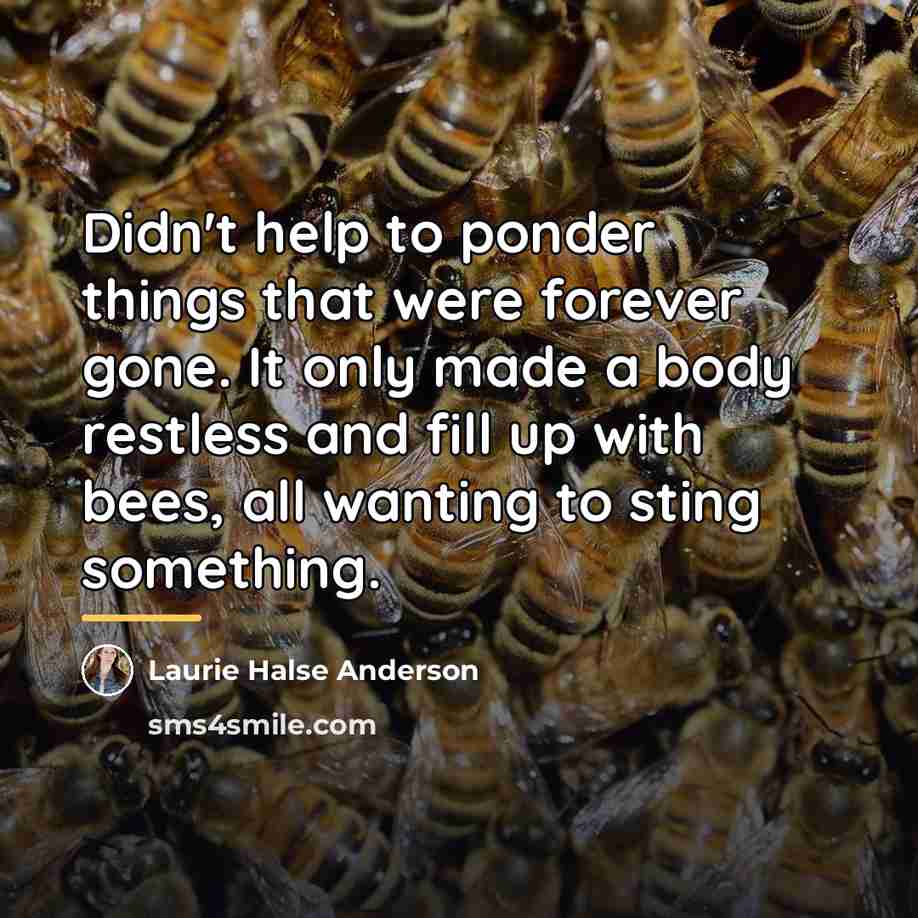 “Didn't help to ponder things that were forever gone. It…” quote by Laurie Halse Anderson