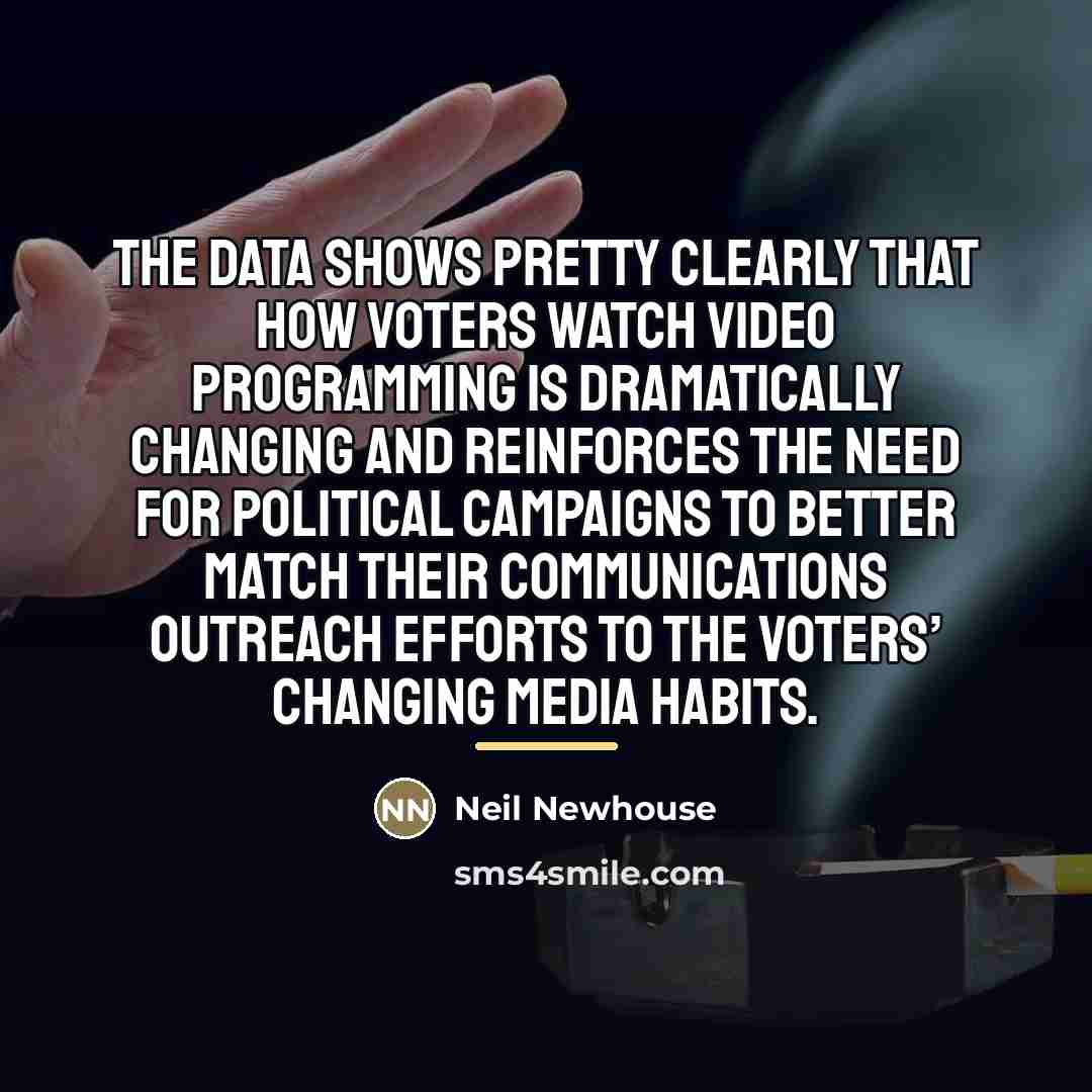 “The data shows pretty clearly that how voters watch video…” quote by Neil Newhouse