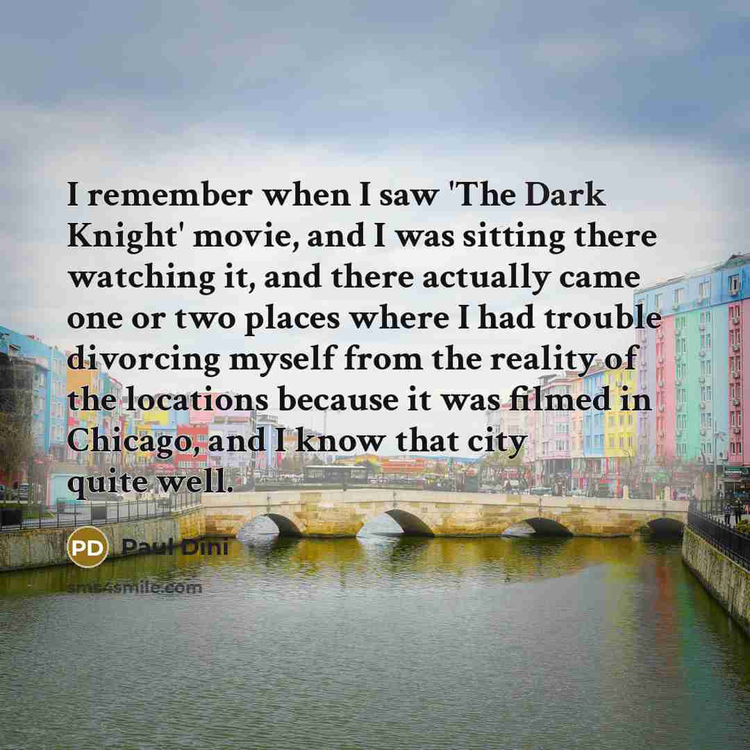 “I remember when I saw 'The Dark Knight' movie, and…” quote by Paul Dini