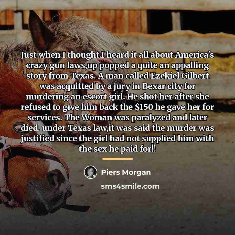 “Just when I thought I heard it all about America's…” quote by Piers Morgan