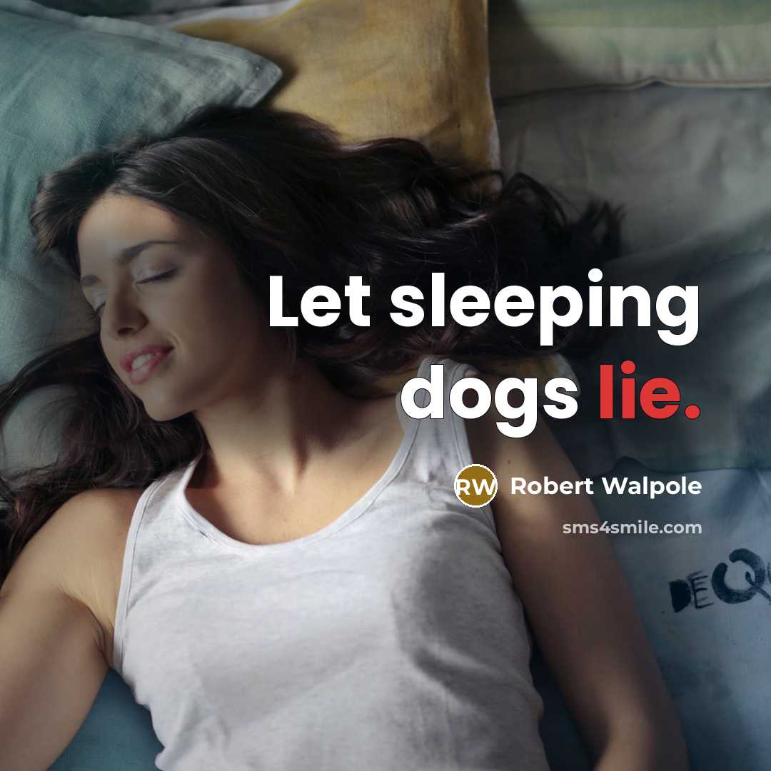 “Let sleeping dogs lie.…” quote by Robert Walpole