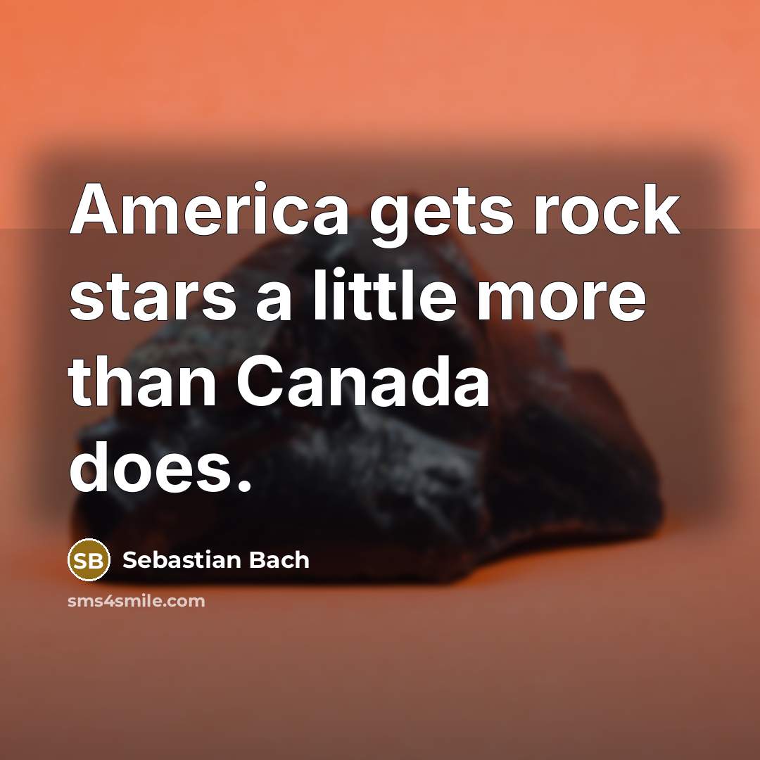 “America gets rock stars a little more than Canada does.…” quote by Sebastian Bach