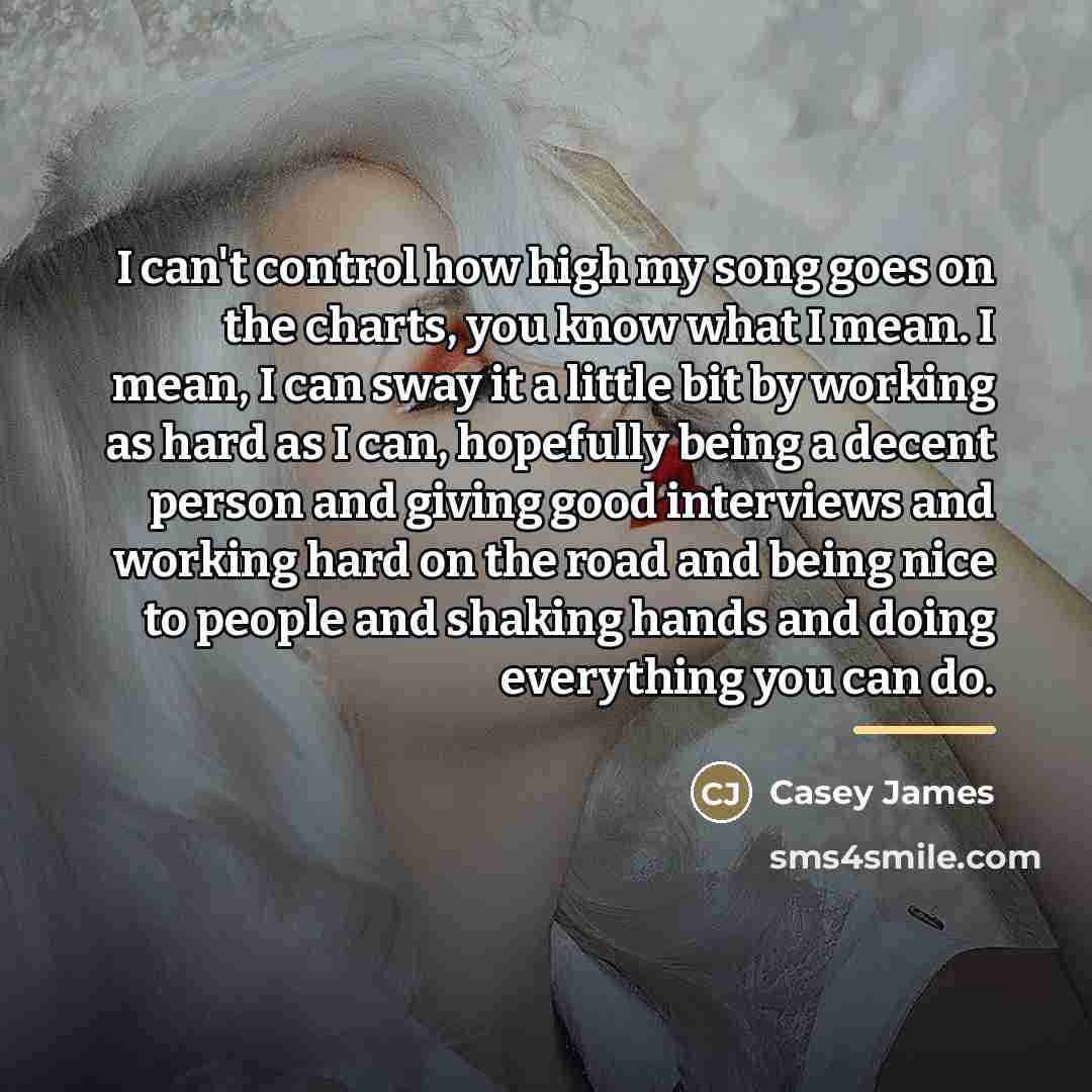 “I can't control how high my song goes on the…” quote by Casey James
