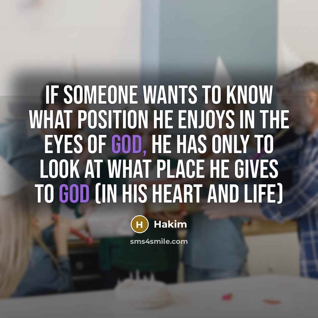 “If someone wants to know what position he enjoys in…” quote by Hakim