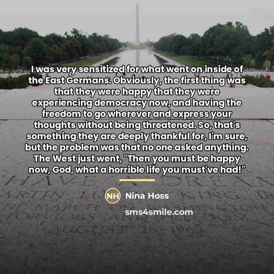 “I was very sensitized for what went on inside of…” quote by Nina Hoss