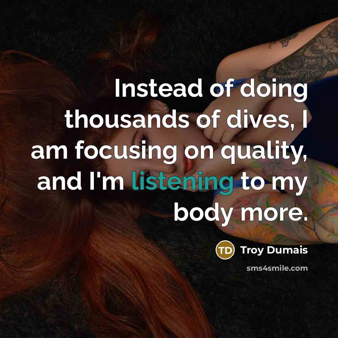 “Instead of doing thousands of dives, I am focusing on…” quote by Troy Dumais