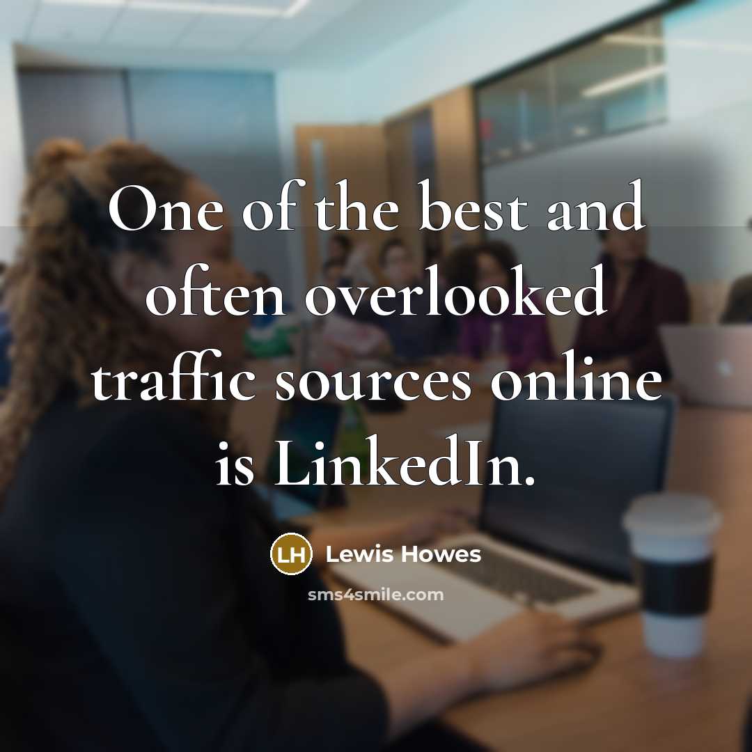“One of the best and often overlooked traffic sources online…” quote by Lewis Howes