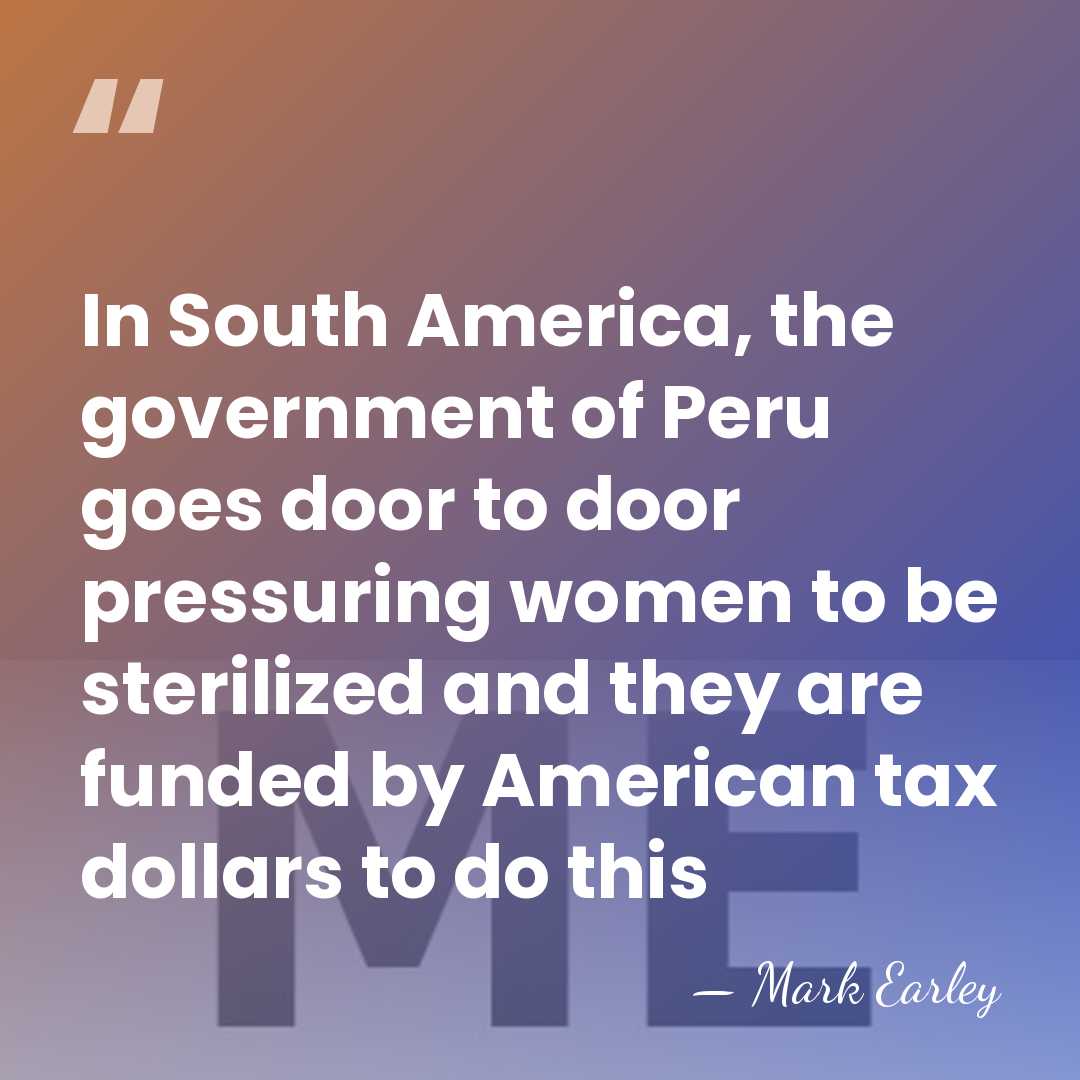 In South America, the government of Peru goes door to door pressuring&hellip; - Mark Earley