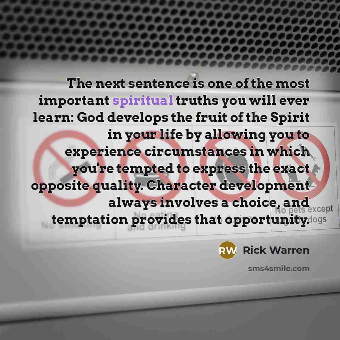 “The next sentence is one of the most important spiritual…” quote by Rick Warren