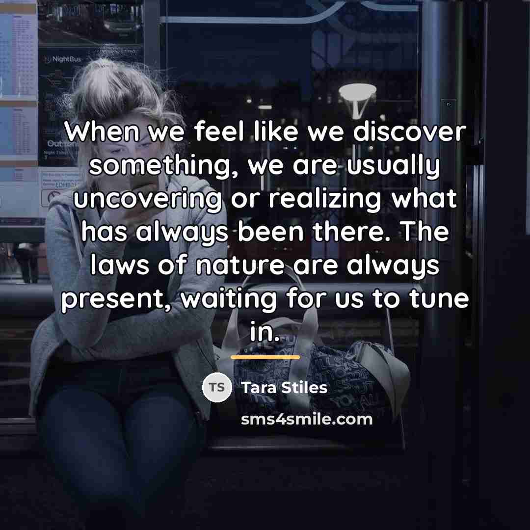 “When we feel like we discover something, we are usually…” quote by Tara Stiles