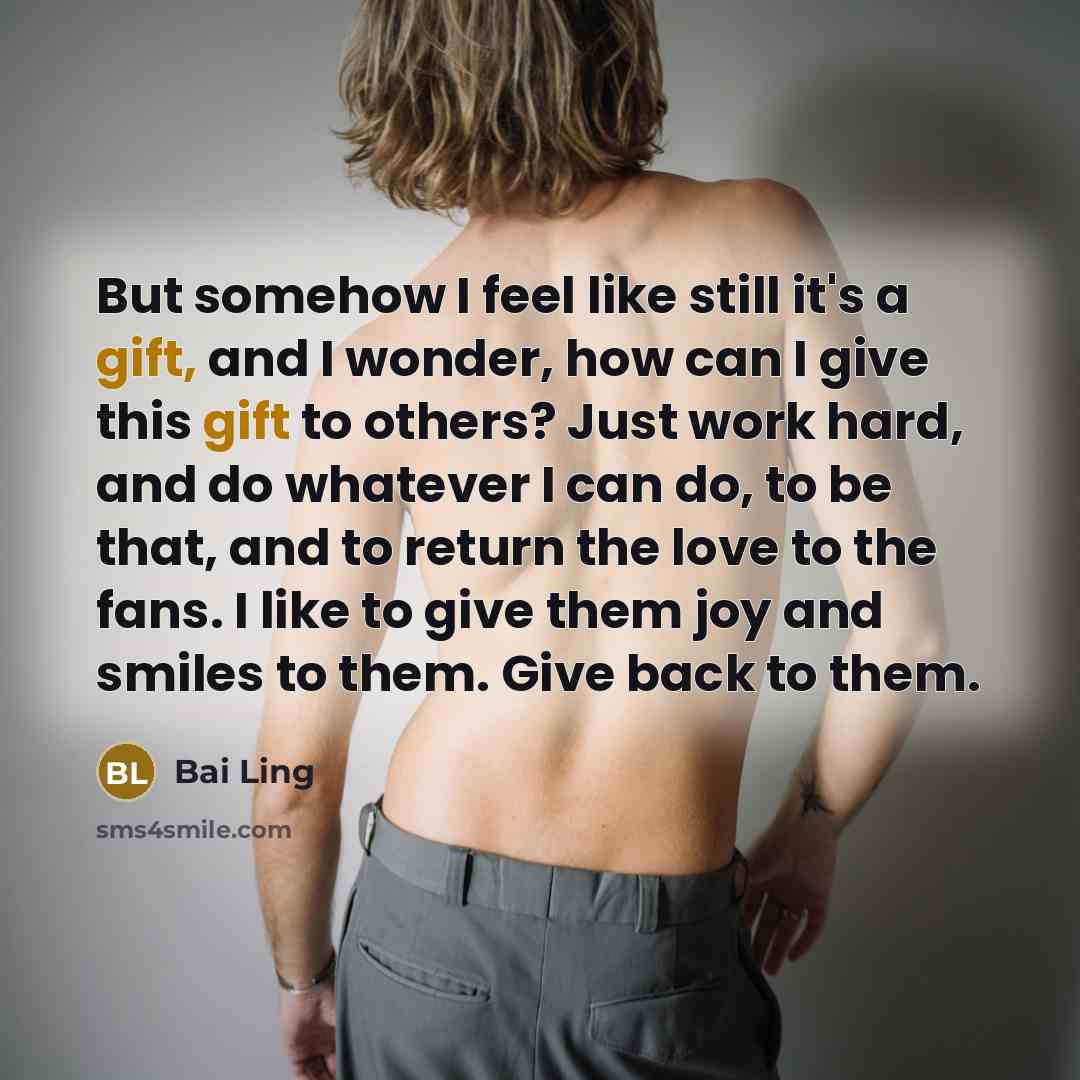 “But somehow I feel like still it's a gift, and…” quote by Bai Ling