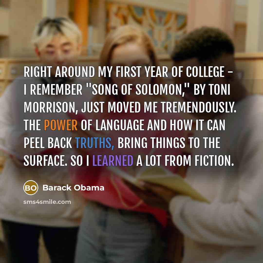 “Right around my first year of college - I remember…” quote by Barack Obama