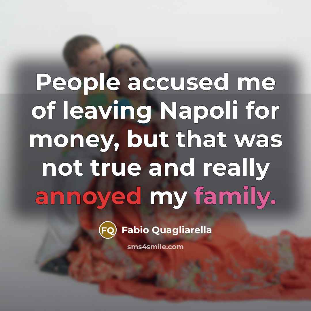 “People accused me of leaving Napoli for money, but that…” quote by Fabio Quagliarella